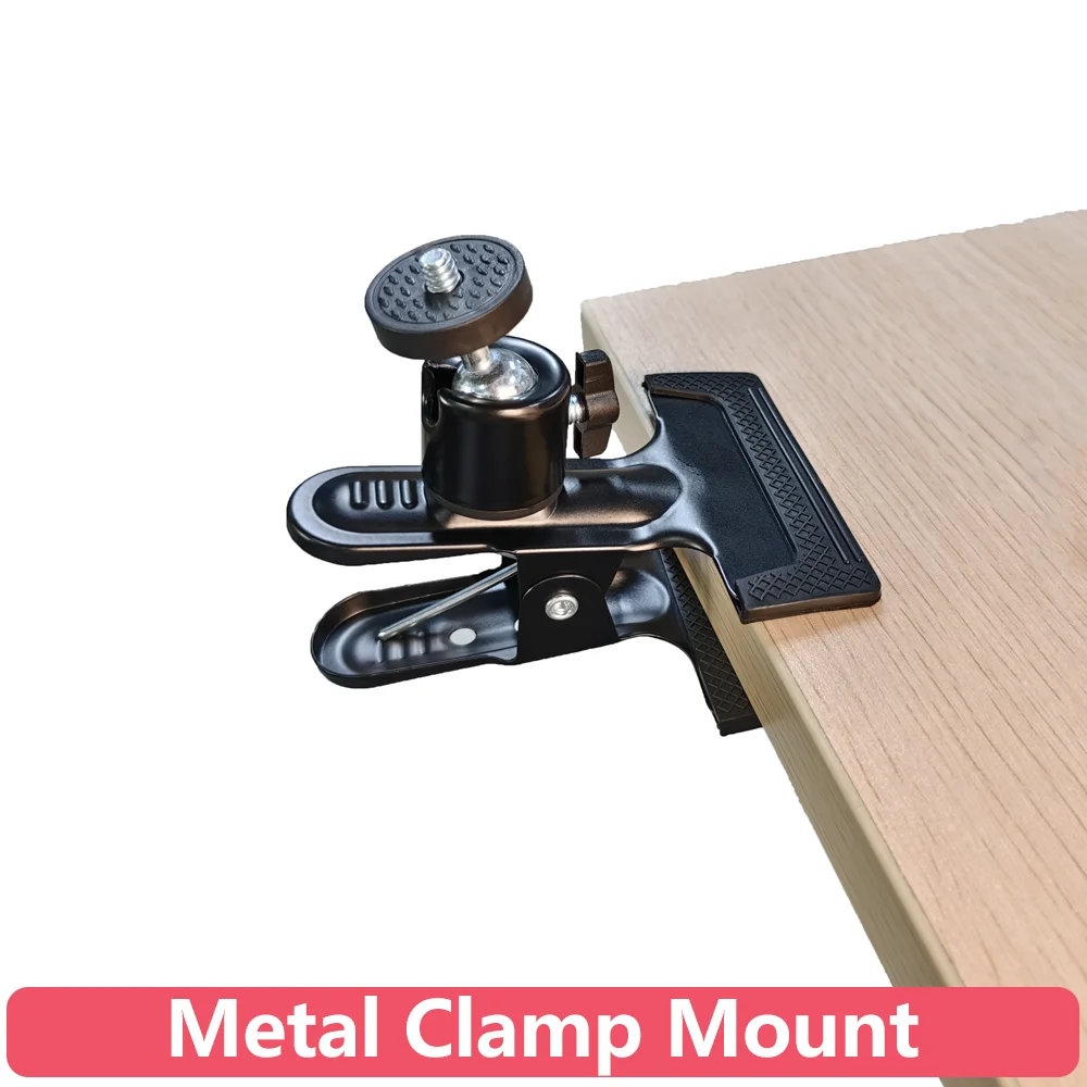 Metal Desk Clamp Mount with 360° Swivel Ball Head 1/4