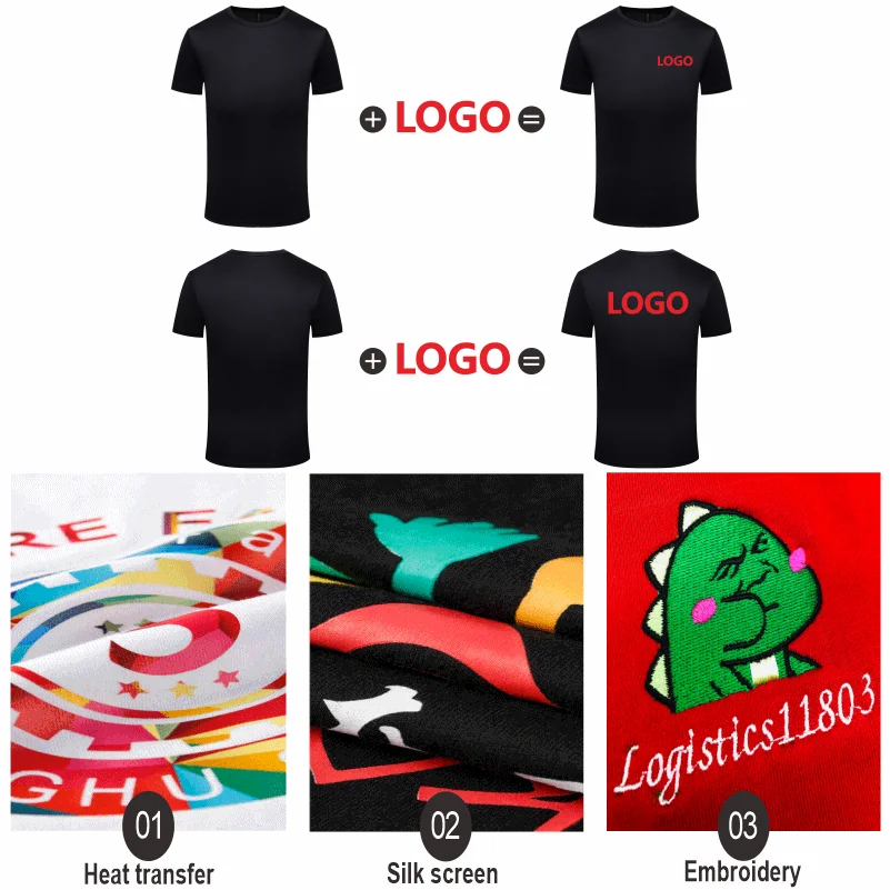Quick Dry T-shirt Design Logo Casual Breathable Team Clothing Printing Pattern Corporate Event Tops Custom Embroidery Text