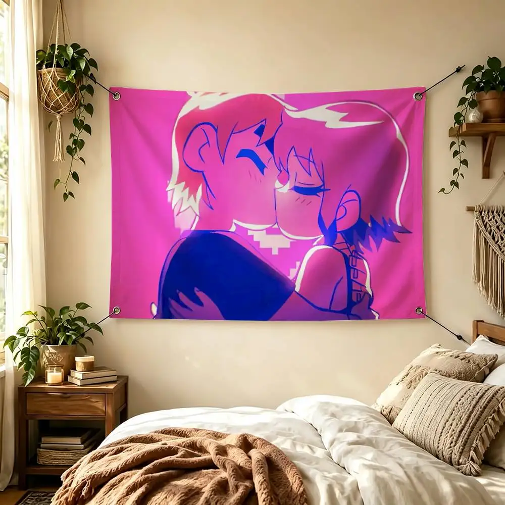 S-Scott Pilgrim Vs The World  Flags for Bedrooms Home Decor Items Outdoor Decors Garage Decoration Flaga