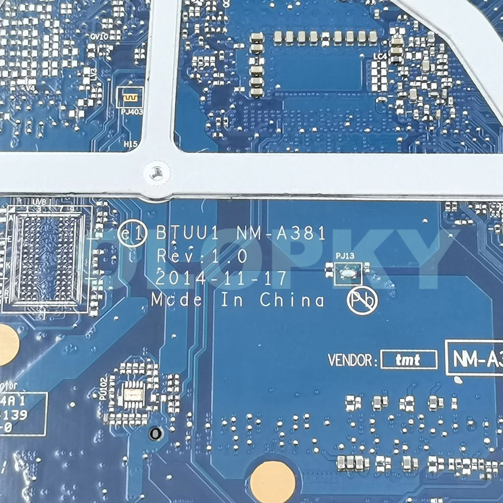 

Laptop Motherboard For Lenovo YOGA 3 14 Mainboard i3 i5-5th I7-5500U CPU BTUU1 NM-A381 REV 1.0 5B20H35602