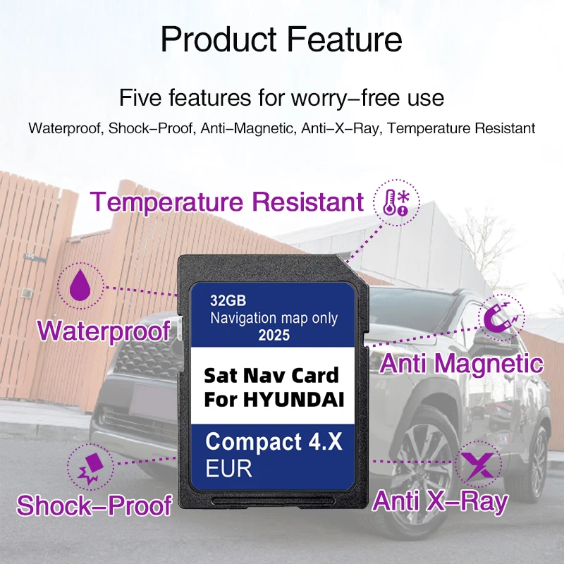 لشركة هيونداي H350 i40 i40VFIA i40VFSD i40VFSDIA سيارة GEN4 الملاحة المدمجة 4.X نظام 2025 خرائط أوروبا بطاقة SD GPS 32GB #4