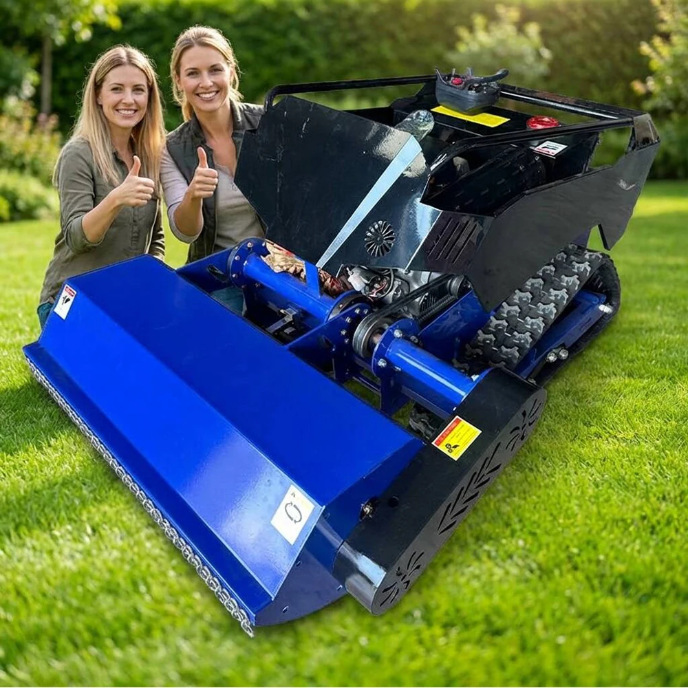 For~Latest Crawler Remote Control Robot Flail Lawn Mower Self-Propelled Mower Garden Yard Orchard RC Flail Mower