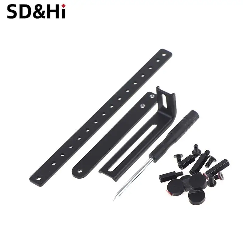 Staffa nera 1Pc utilizzata per Rack per schede grafiche con Pad in gomma supporto per schede GPU compatibile con schede madri ATX/E-ATX