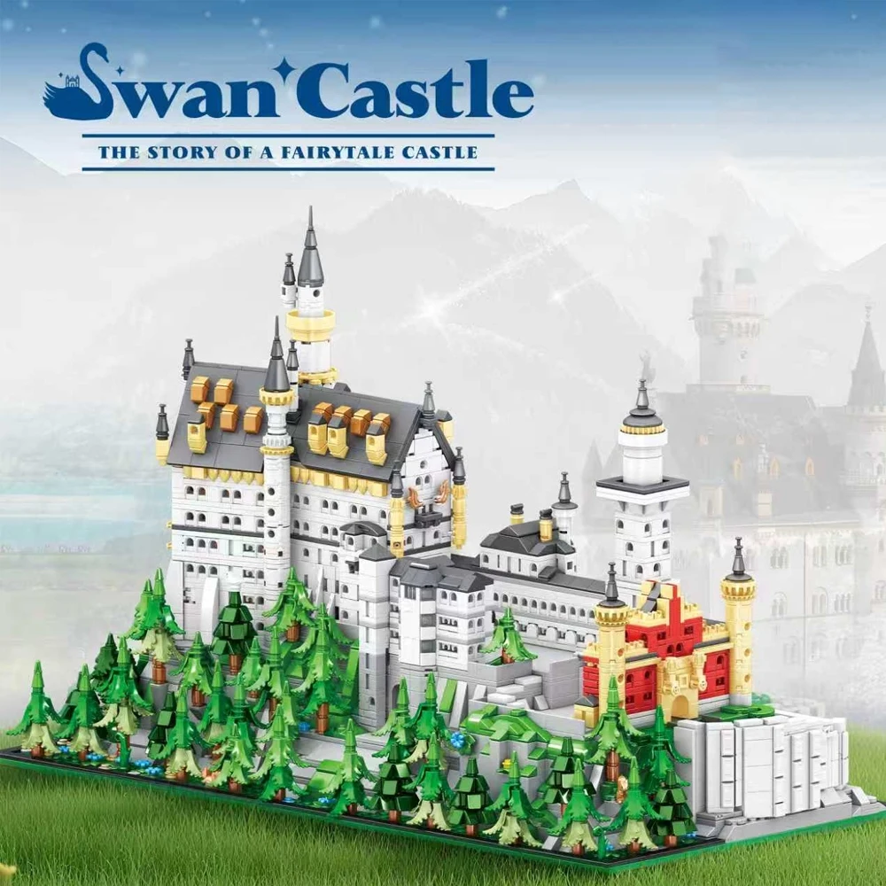 ชุดตัวต่อปราสาทหงส์ 5421 ชิ้น ชุดโมเดลสถาปัตยกรรมชื่อดังระดับโลก ของสะสม ของเล่นประกอบสำหรับผู้ใหญ่และเด็ก ของขวัญ