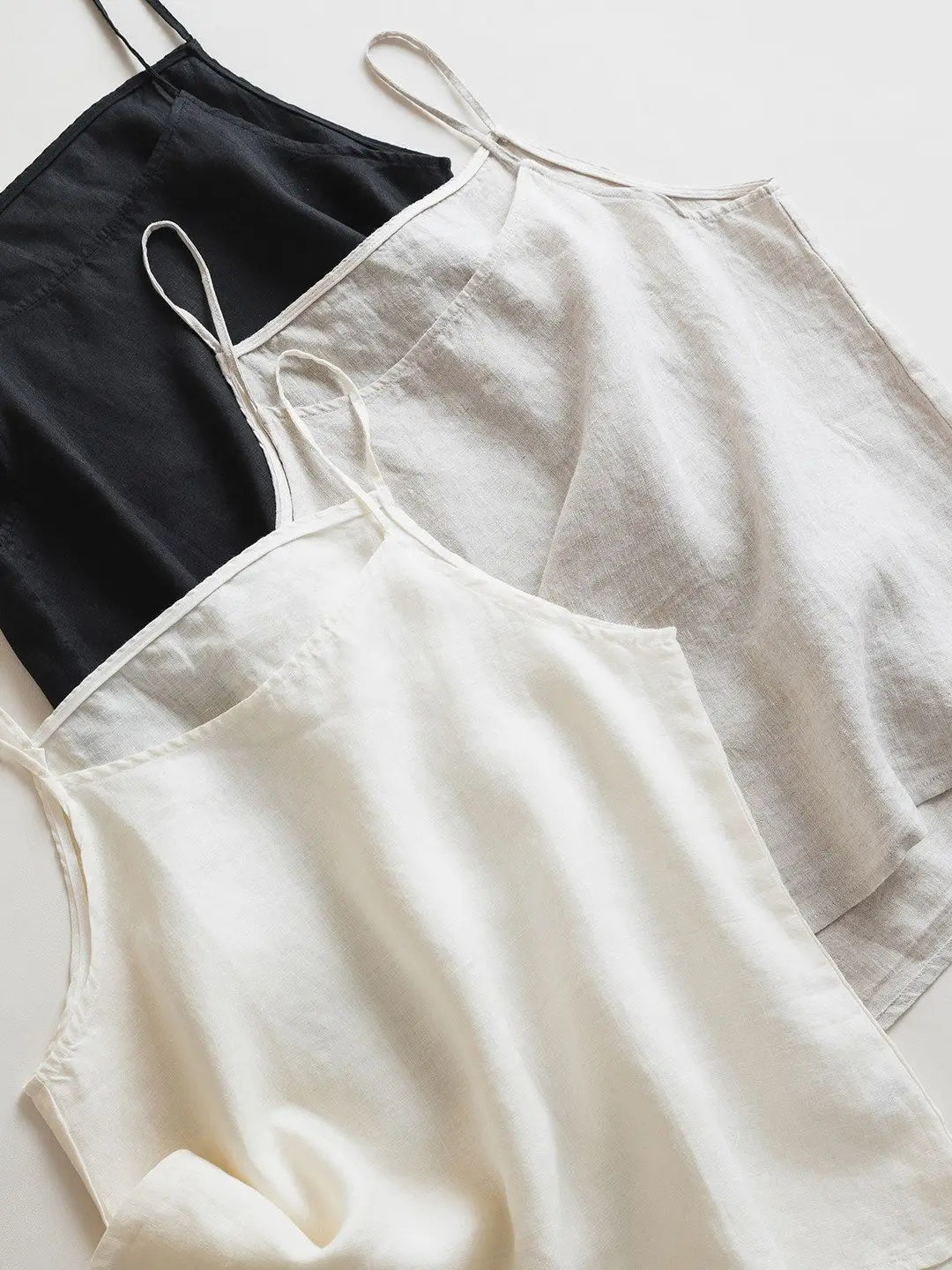 Dave&di Linen Loose And Versatile Solid Color Interior Vest, Delicate Small Suspender For Women