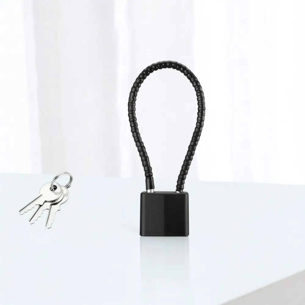Flexible Iron Cable Padlock For Storage Cabinet Locker Security Anti Theft Steel Wire Lock With Keys Hardware Accessory
