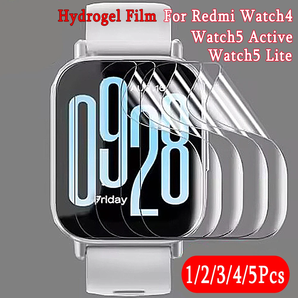 1-5Pcs Watch Hydrogel Film For Xiaomi Redmi Watch4 Watch5 Lite Watch 5 Active Screen Protector Film