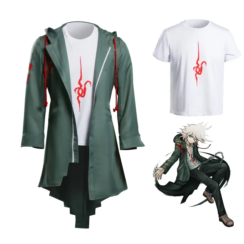 

Takerlama Super Danganronpa 2 Nagito komaeda Косплей куртка футболка наборы Хэллоуин костюмы для женщин мужчин взрослых Аниме одежда