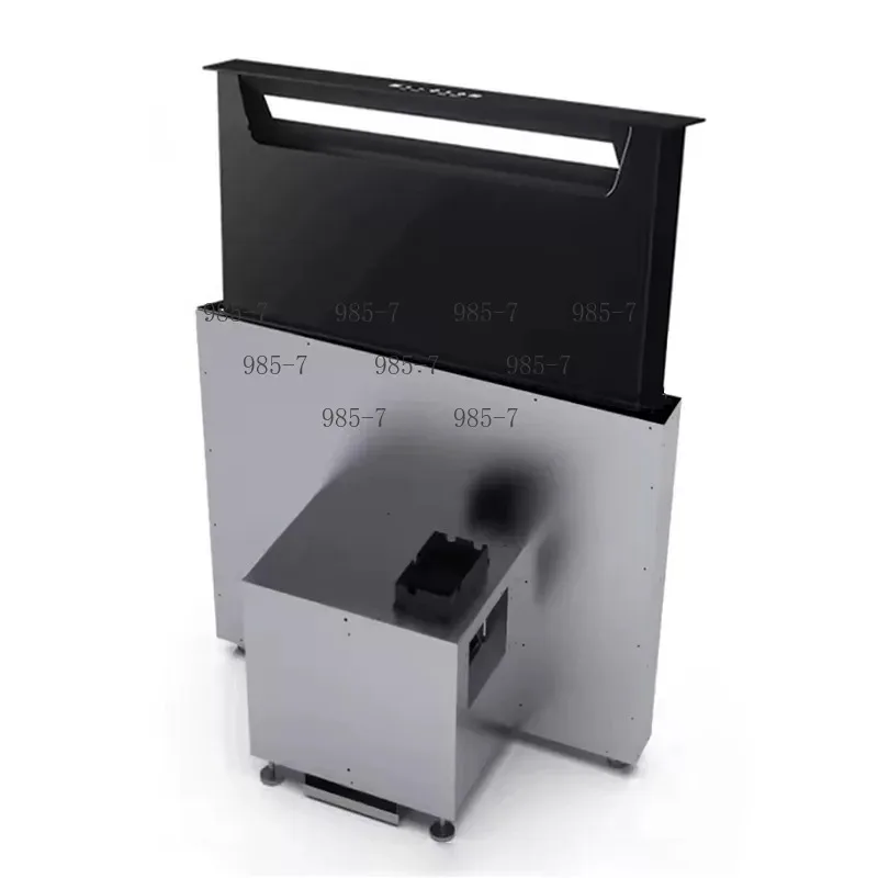 Hidden Countertop Lift Range Hood, Retractable Open Kitchen Extractor Hood