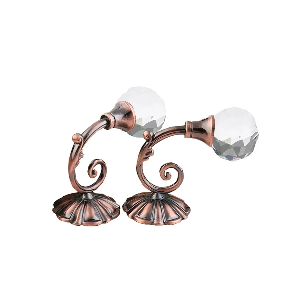 

Pair of Vintage Crystal Ball Curtain Hooks Drapery Holdbacks for Long-Term Use Elegant Room Decor Accessory