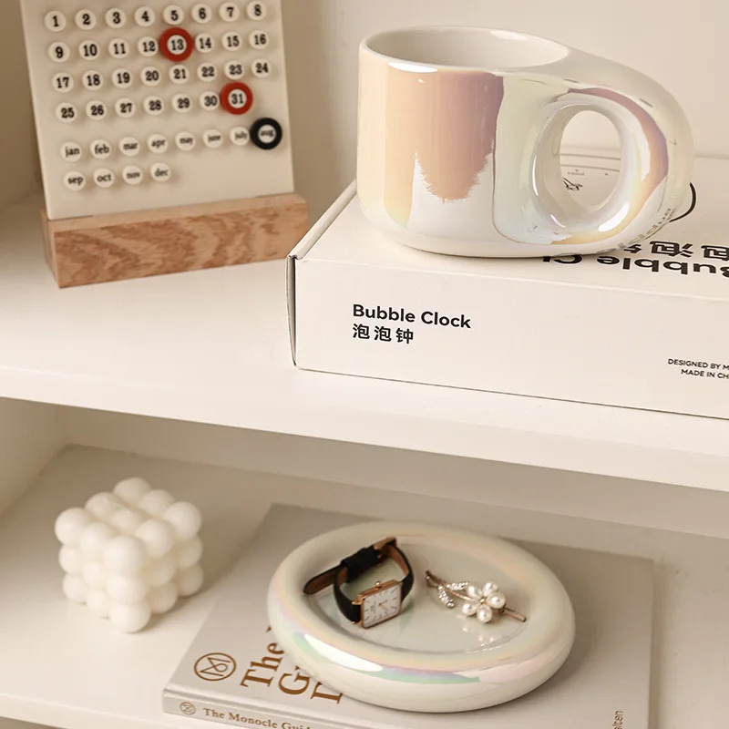 

Nordic Ins Creative Ceramic Mug Coffee Mug Couple Cup Ceramic Cup Office Fat Cup With Coaster Baking Cup Mark Coffee Cup