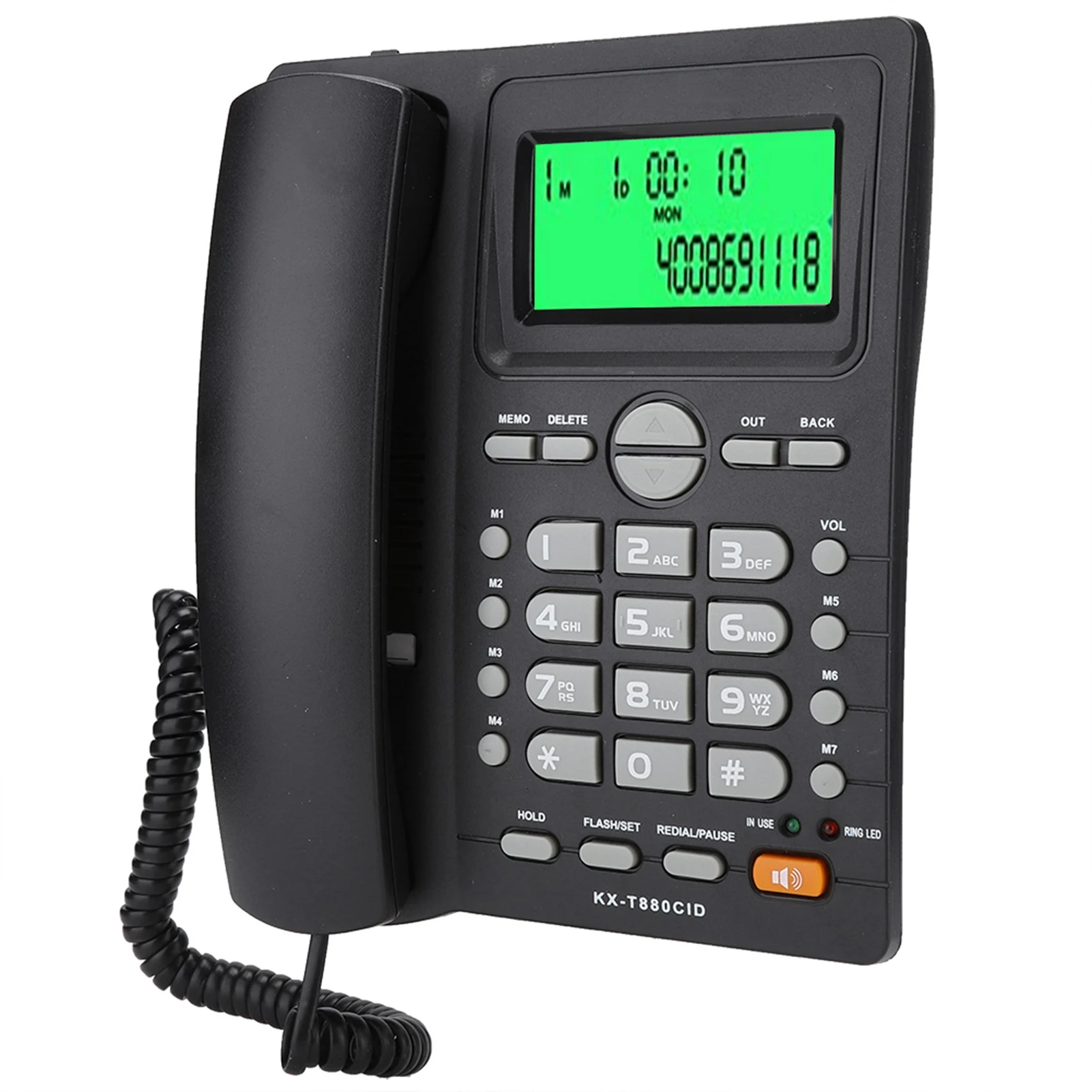 Home Telephone Landline Phone Telephone KX T880C Caller ID Display Landline Telephone No Battery Mute Function for Home