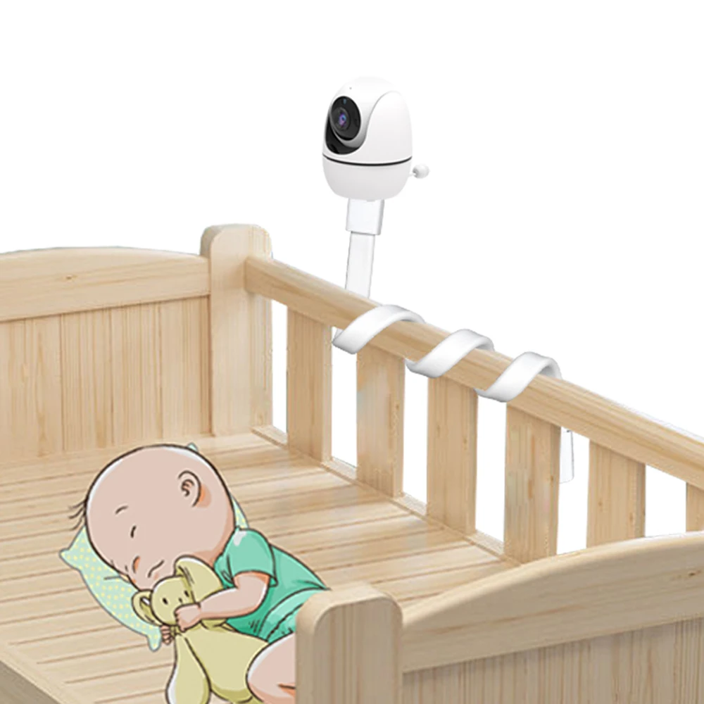 Suporte Universal Baby Monitor, Thread Gooseneck, Camera Stand, Silicone, Suporte Ajustável para Cradle Rod
