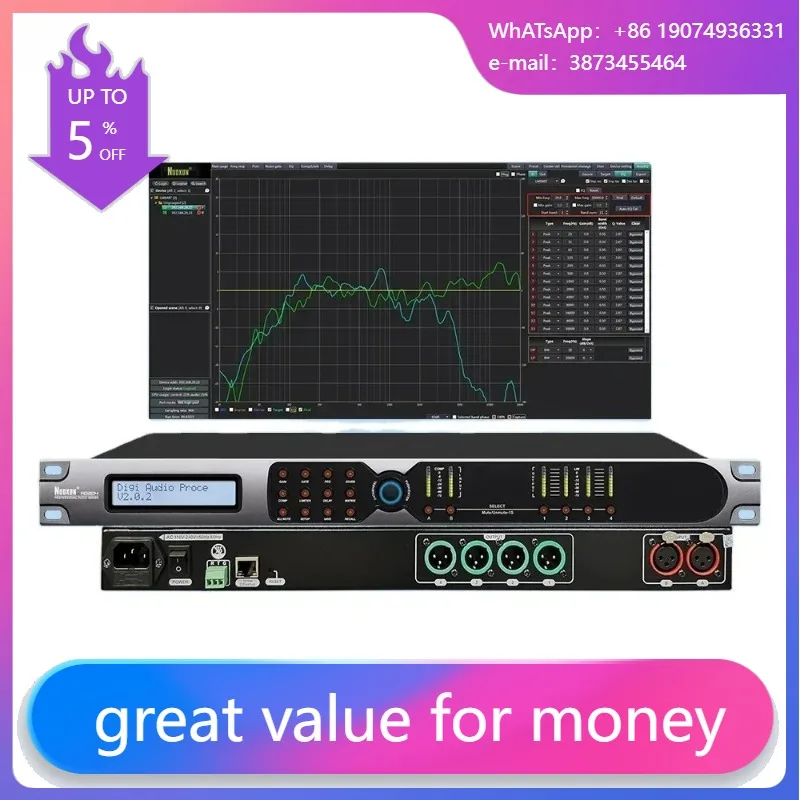 

Professional 2 In 4 Out Dsp Digital Audio Processor For Sound System Stage Sound Equipment