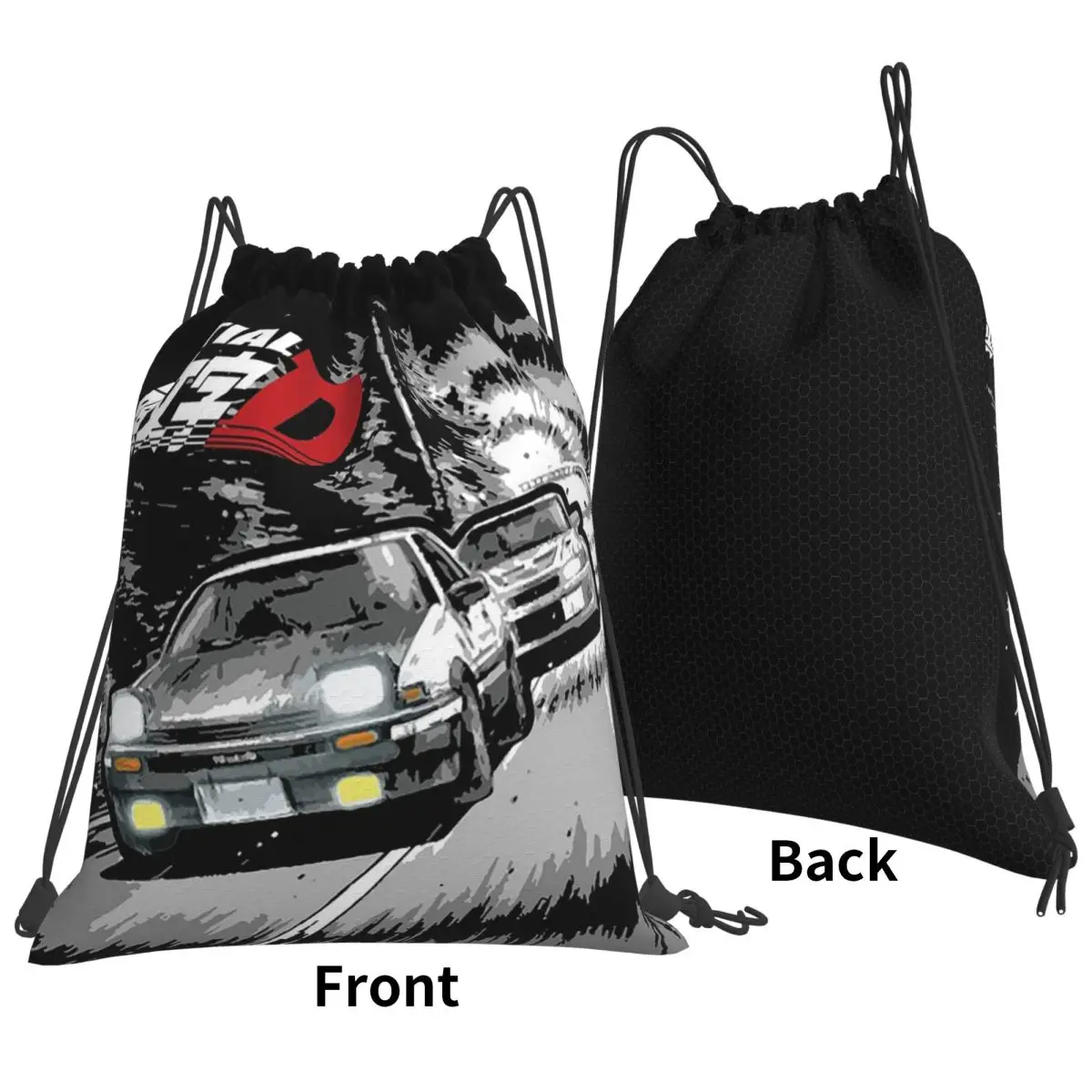 Initial D - Mountain Drift Racing AE86 Backpacks Multi-function Drawstring Bags Shoes Bag Book Bags for Man Woman Students