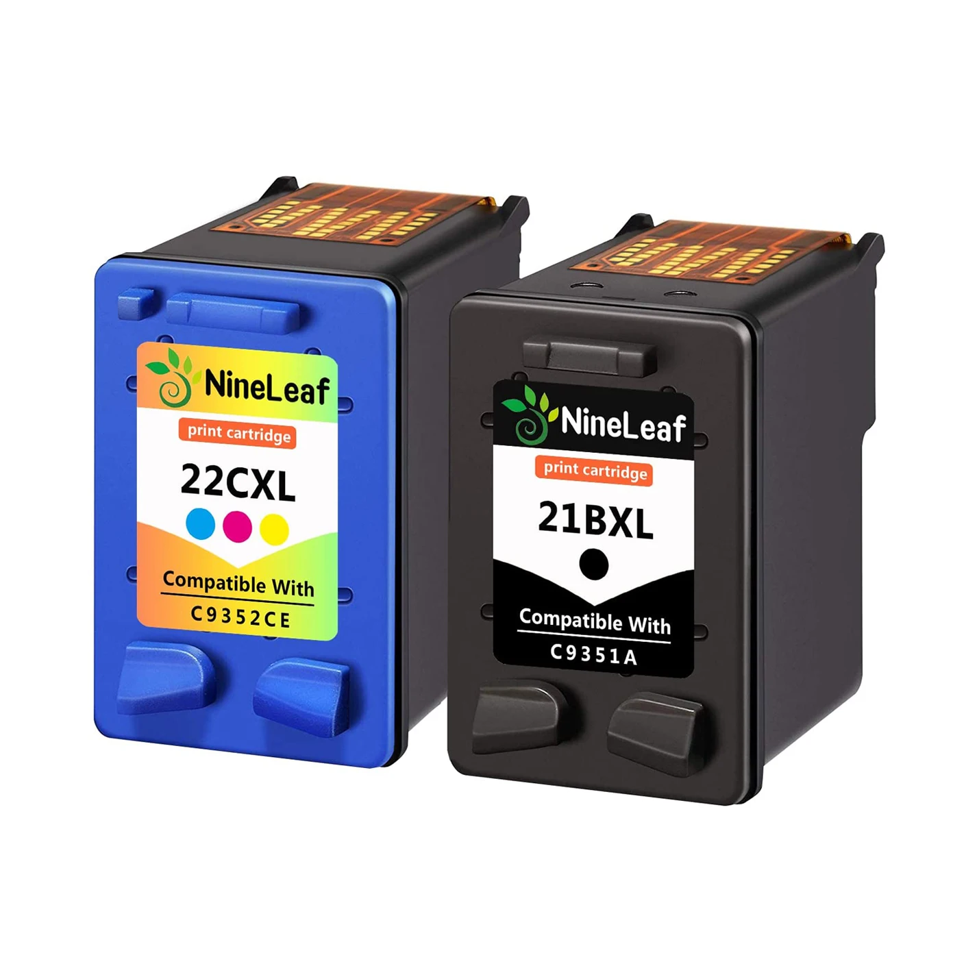 NineLeaf Remanufactured hp21xl and hp22xl ink cartridges HP21 21 22 Ink Compatible with HP Deskjet F2180 F380 F2280 F4180 D1460