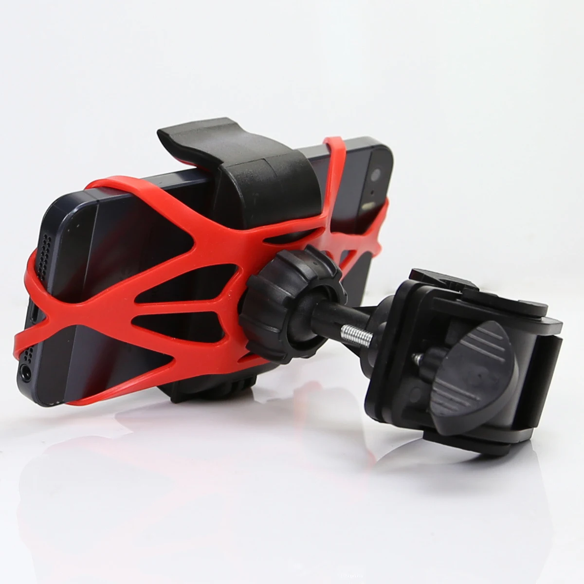 

Universal Motorcycle Phone Mount Holder For Handlebar Gps Cellphone Adjustable 360° Rotating Grip Soft Silicone Anti-Shake Easy