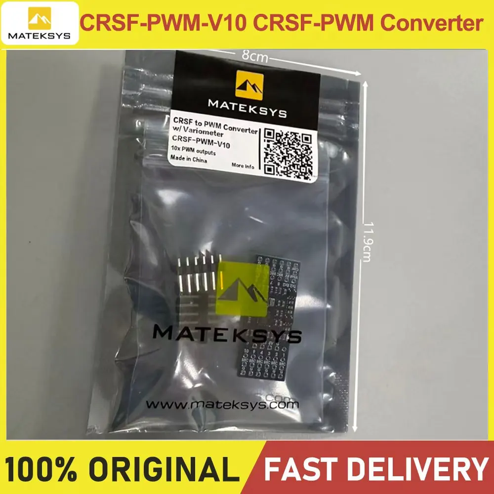 MATEK CRSF-PWM-V10 10CH Converter Variometer For TBS 915M 2.4G ExpressLRS Receiver FPV Fixed Wing Drone Flight Controller