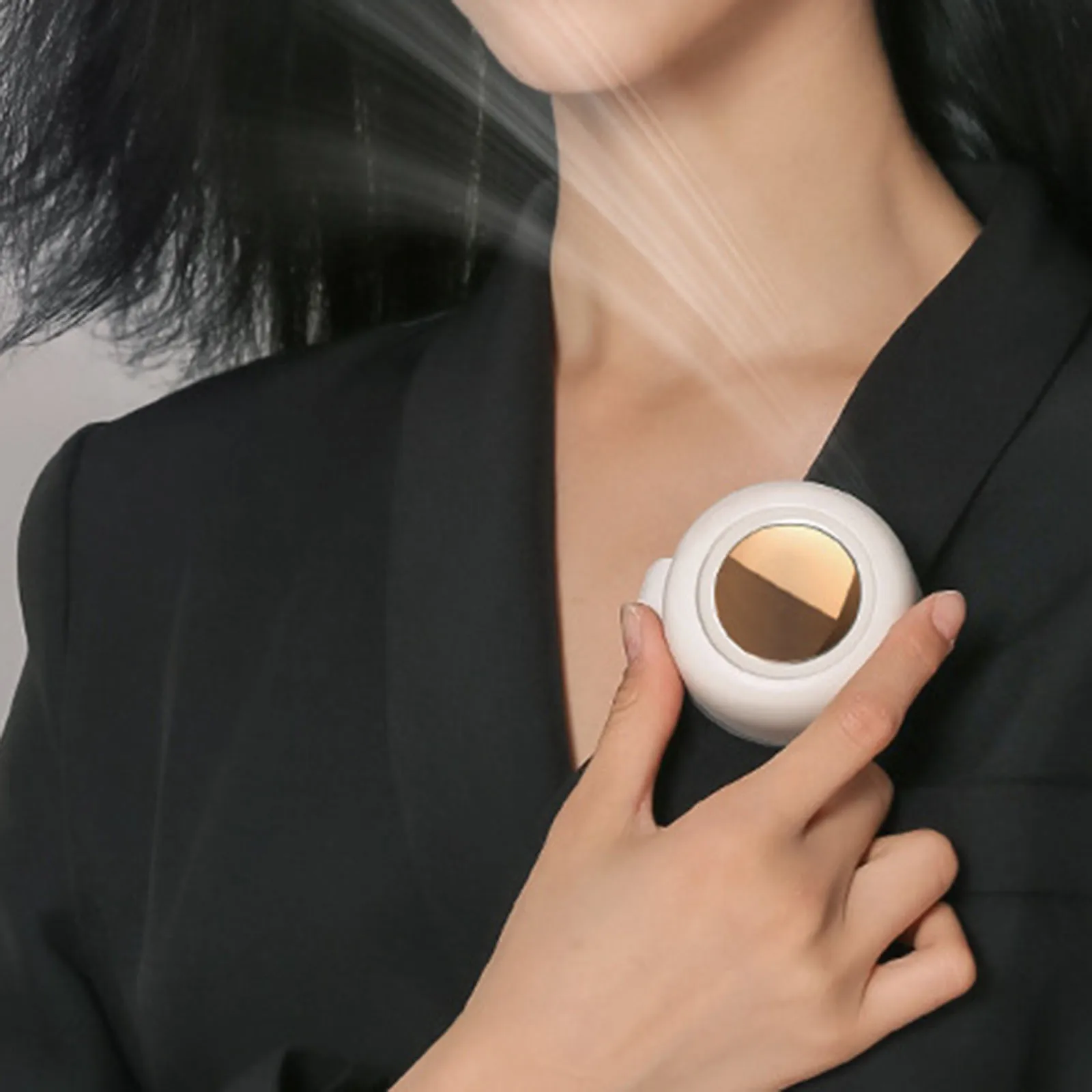 Mini 360° Rotating Waist Fan USB Charging Portable Silent Electric Cooling Fan Adjustable 3-speed For Outdoor Camping Hiking