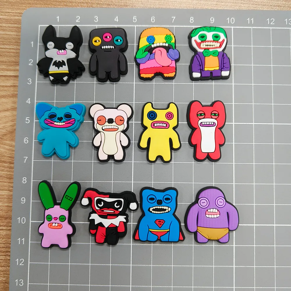 12pcs Cartoon Tooth Monster Shoe Charms For Clogs Ghost Shoe Decoration Premium Quality Popular Charms Accessories Great Gift