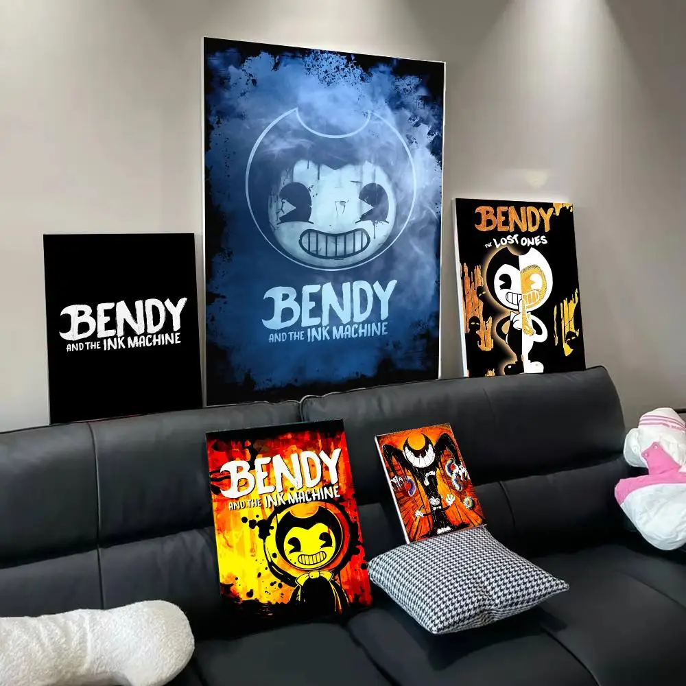 B-Bendy The Ink Machine Poster Wall Art Poster Print Decorative Artwork for Bedroom Living Room Office Home Decoration