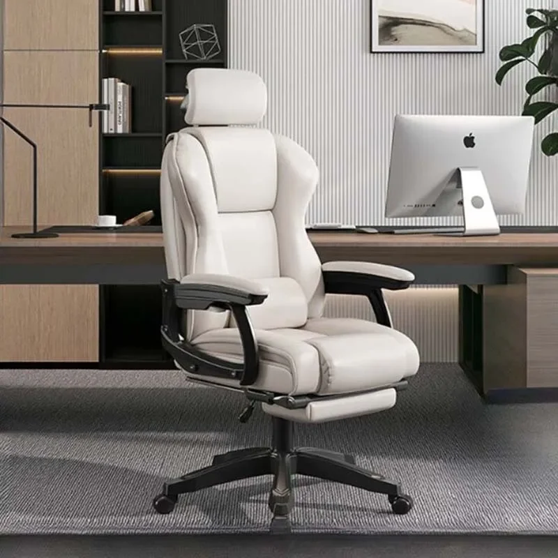 

Comfortable Faux Leather Chair Design Luxairy Modern Computer Chair Ergonomic Comfy Rolling Cadeira De Escritorio Cute Furniture