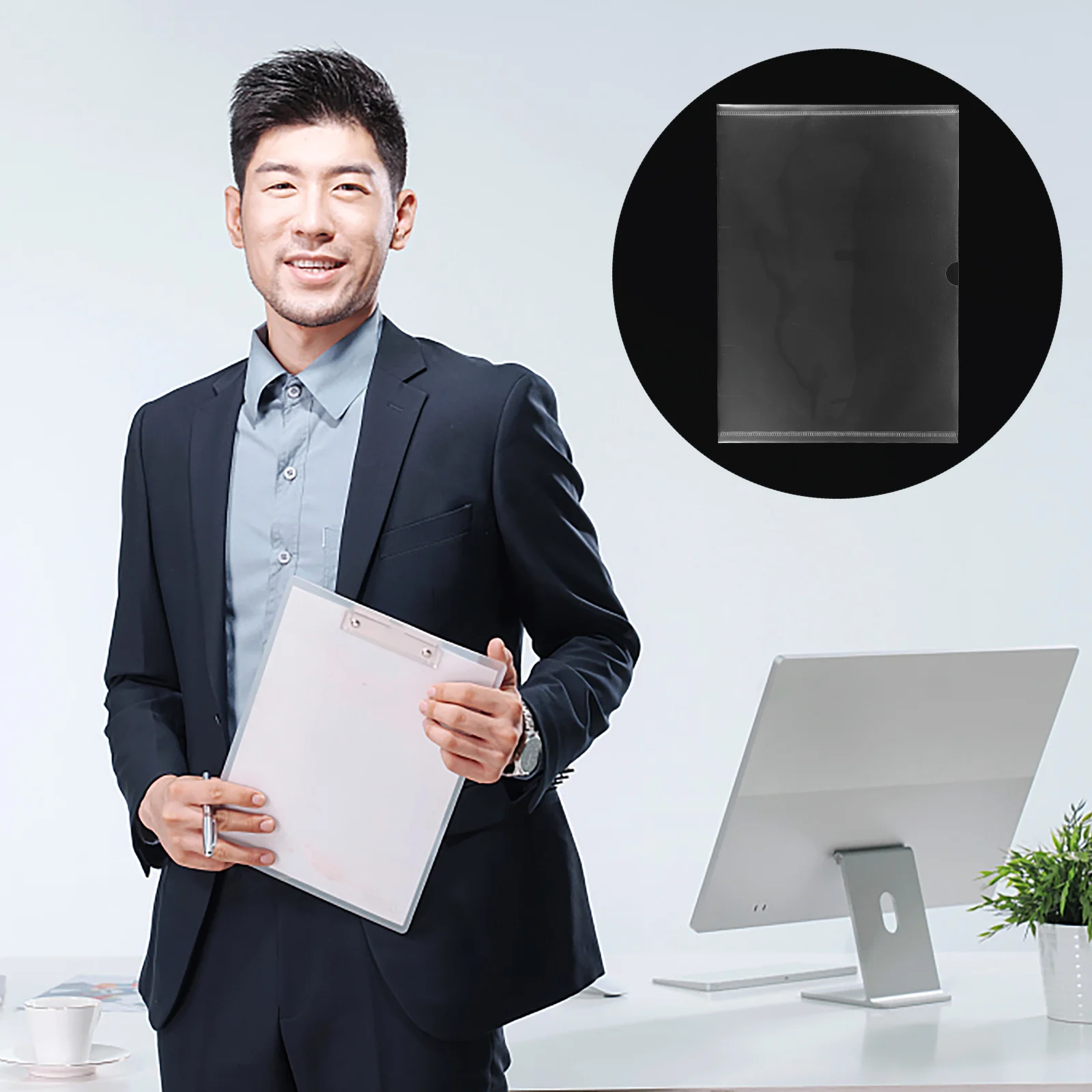 

10pcs File Protector Transparent Document Folder For Office Study Clear Paper Storage Holder Plastic File Organizer Sleeve