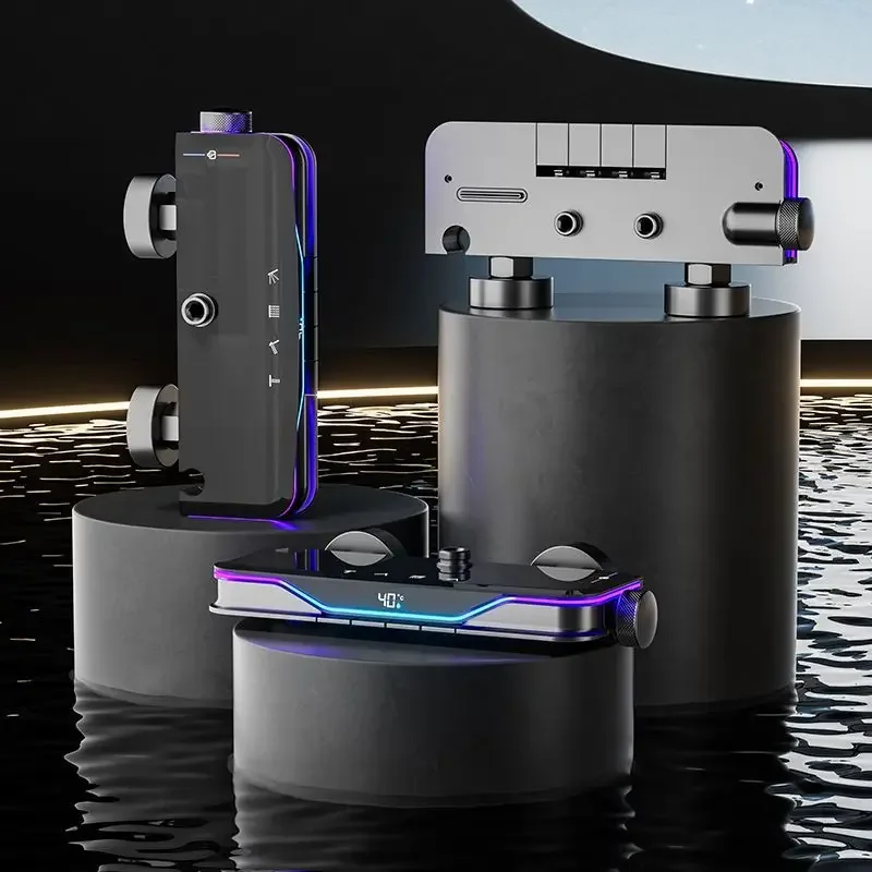 Bathroom shower and shower set, self-cleaning shower device, digital display pressurized gray constant temperature piano