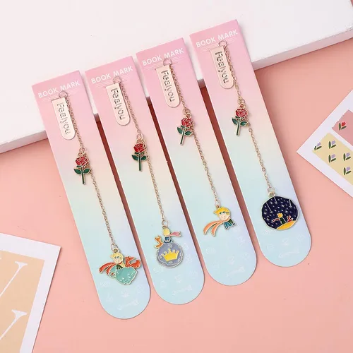24 unids/lote creativo Principito colgante de Metal marcapáginas lindo libro marcas Clip de papel escuela Oficina suministros al por mayor