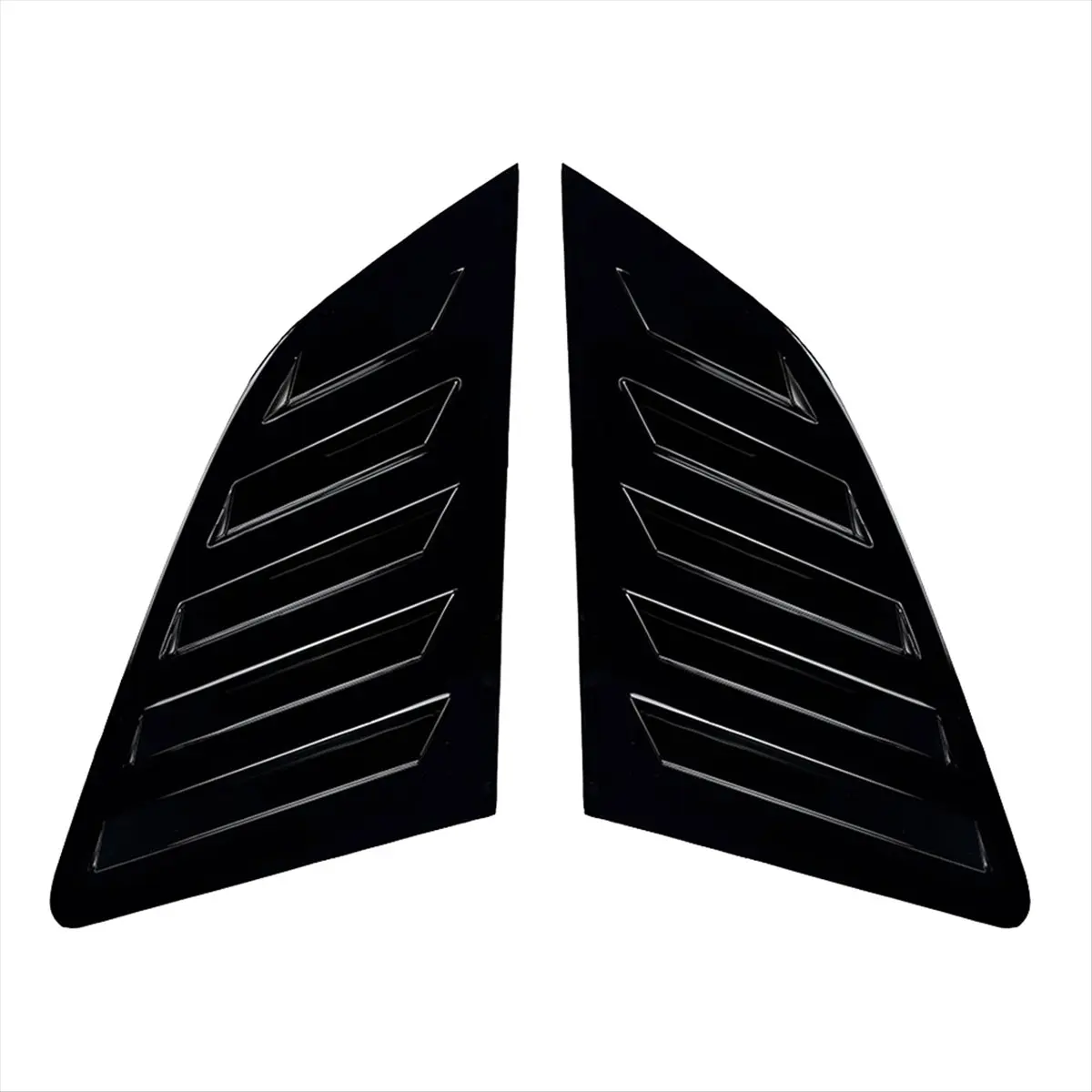 Mega Sale Car Rear Triangular Window Louvers Shutters Blinds Cover Trim for Audi A3 S3 8V Hatchback 2014-2020 Glossy Black