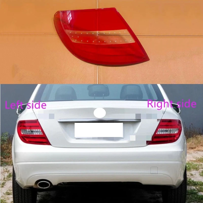 

For Mercedes-Benz C CLASS W204 2011 2012 2013 Rear Taillight Shell Replace Brake lights Lens Lamp Shade Rear Shell Cover
