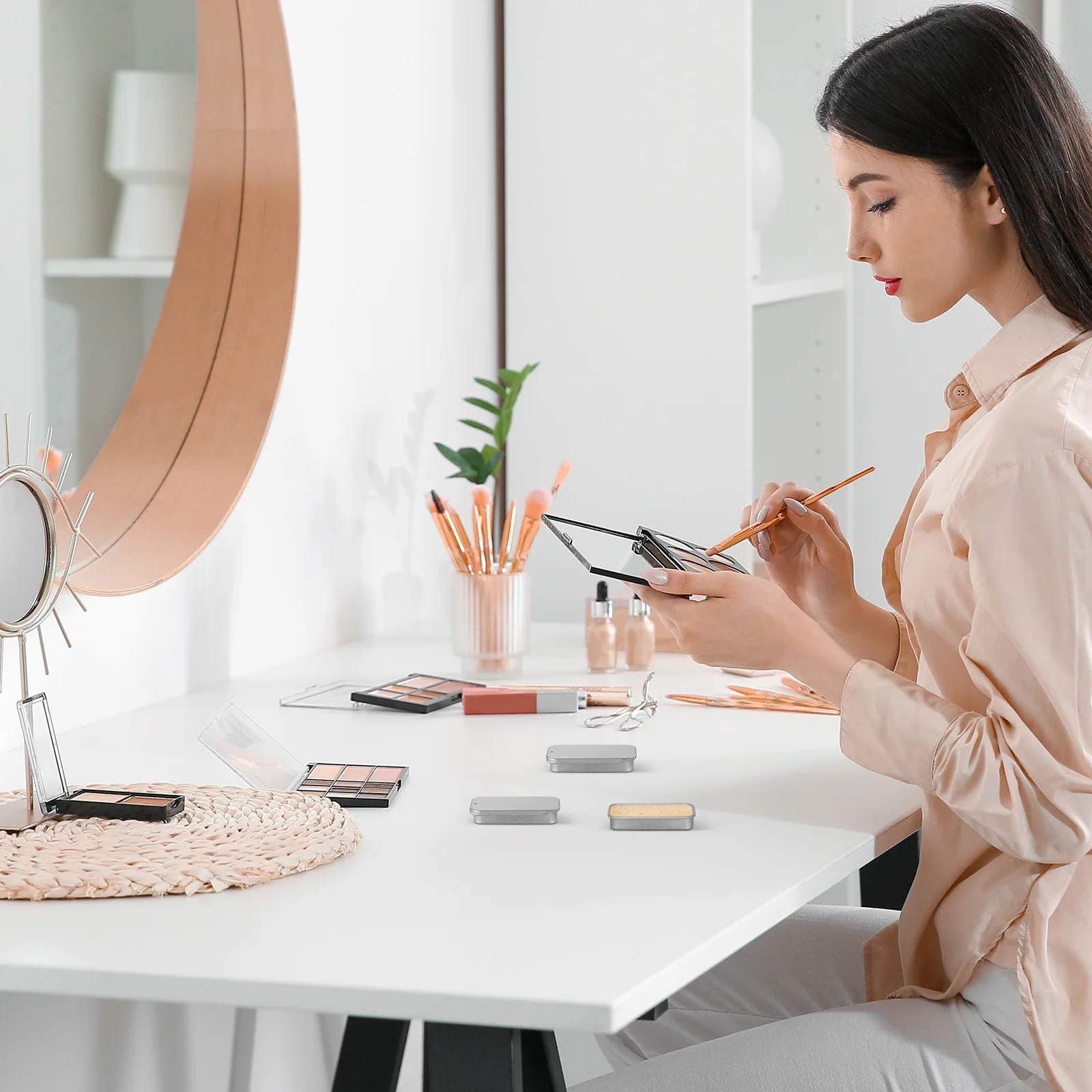 

18pcs Tinplate Cans Empty Tins Lid Rectangular Metal Box For Candy Jewelry Storage Gift Container Small Tin Cases Wedding Party