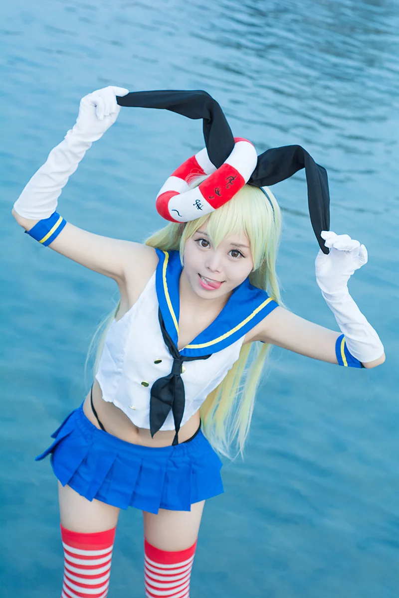 ชุดคอสเพลย์คอลเลกชั่น Kantai คอสเพลย์ชุดคอสเพลย์ถุงเท้า + กระโปรง + เน็คไท + หมวก + ถุงมือ + ถุงเท้า + ทอง)