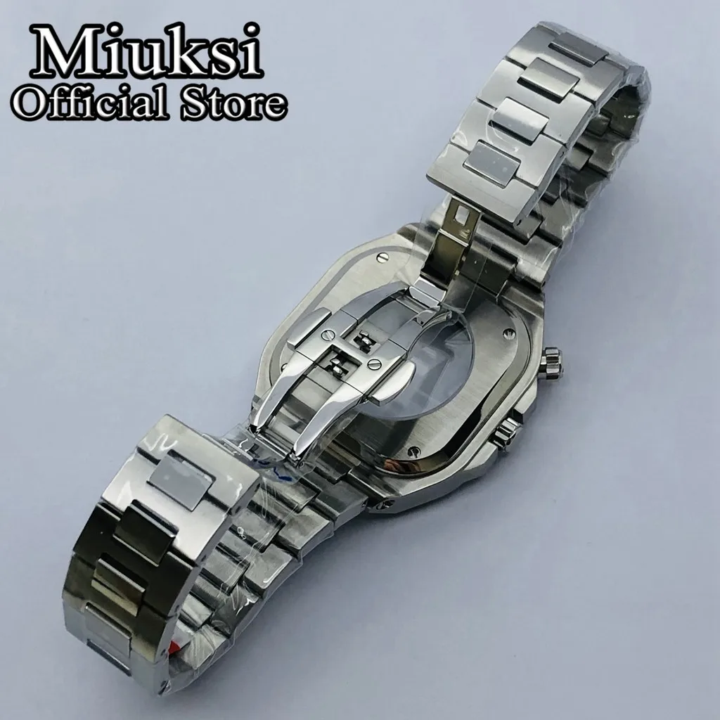 Miuksi 42mm silver stainless steel case sapphire glass fit NH35 NH36 movement