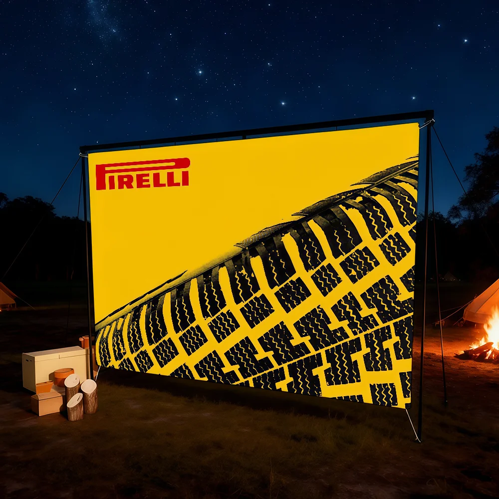 Fashion P-PirelliS-ES Tires Flag For Room Dorm Camping Picnic Art Style Garage Bar Wall Decoration Banner