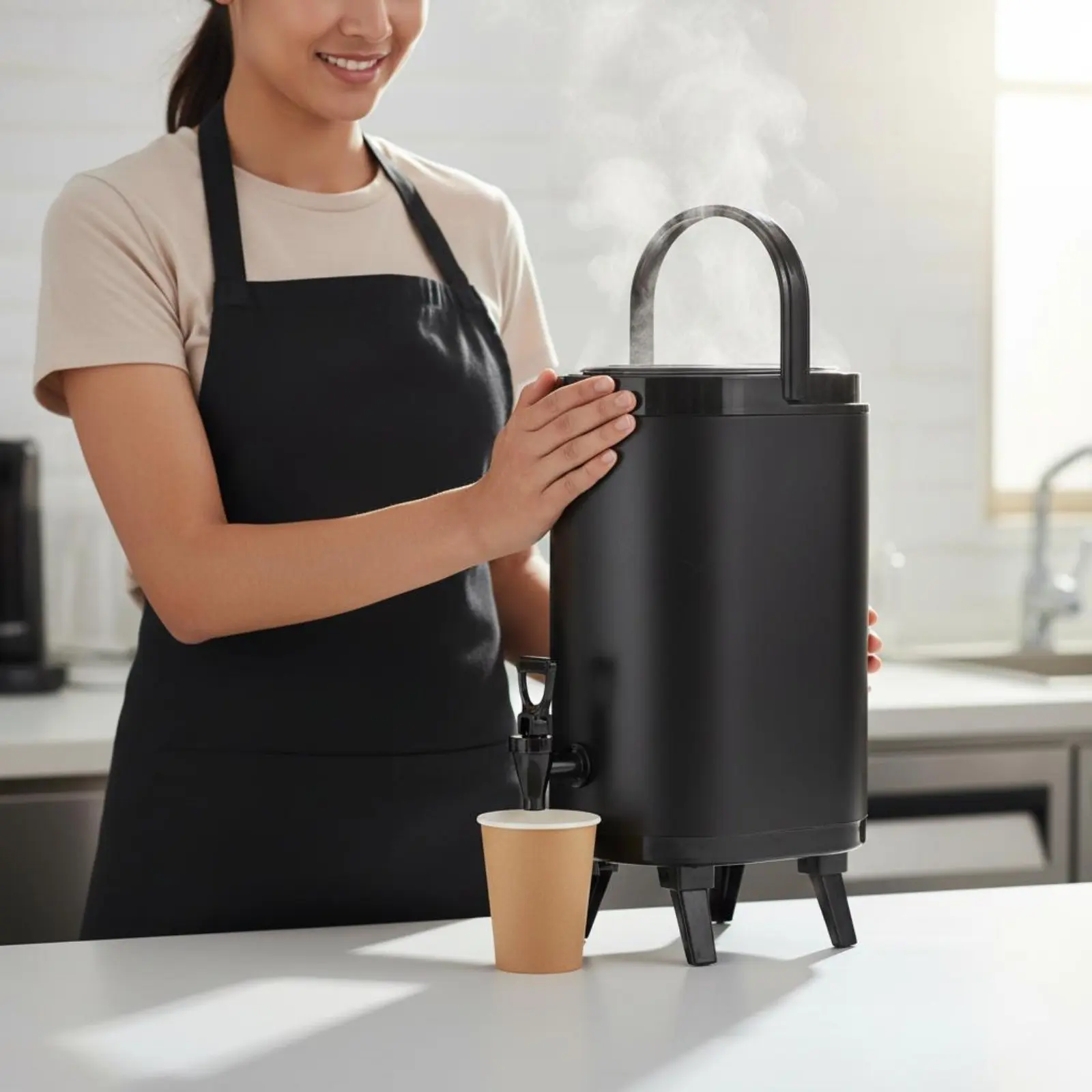 

Insulated Milk Tea Container Food Grade Insulated Beverage Dispenser Professional Fruit Beverage Container Portable Handle