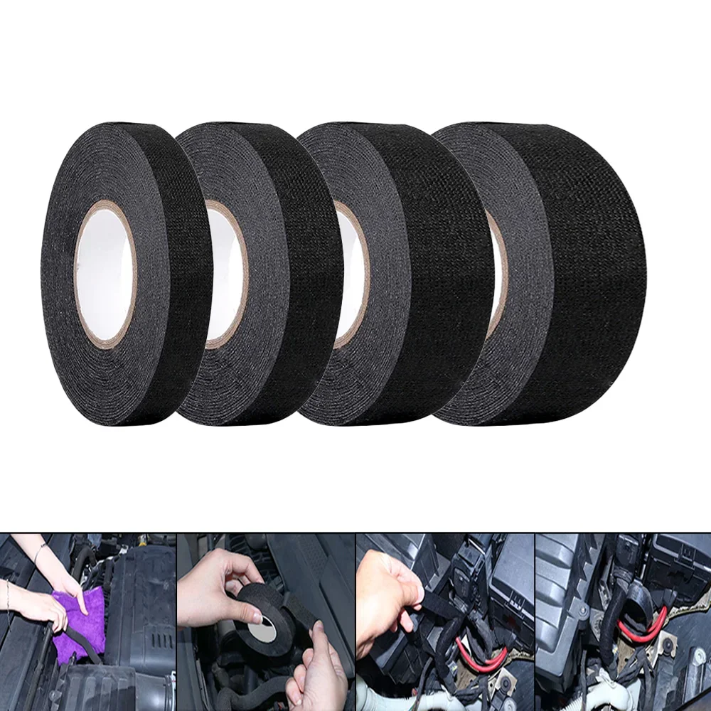 Automotive Wire Harness Tape - Heavy Duty Heat Resistant & Abrasion Proof for Car Wiring，Cable Bundling - Professional DIY Use