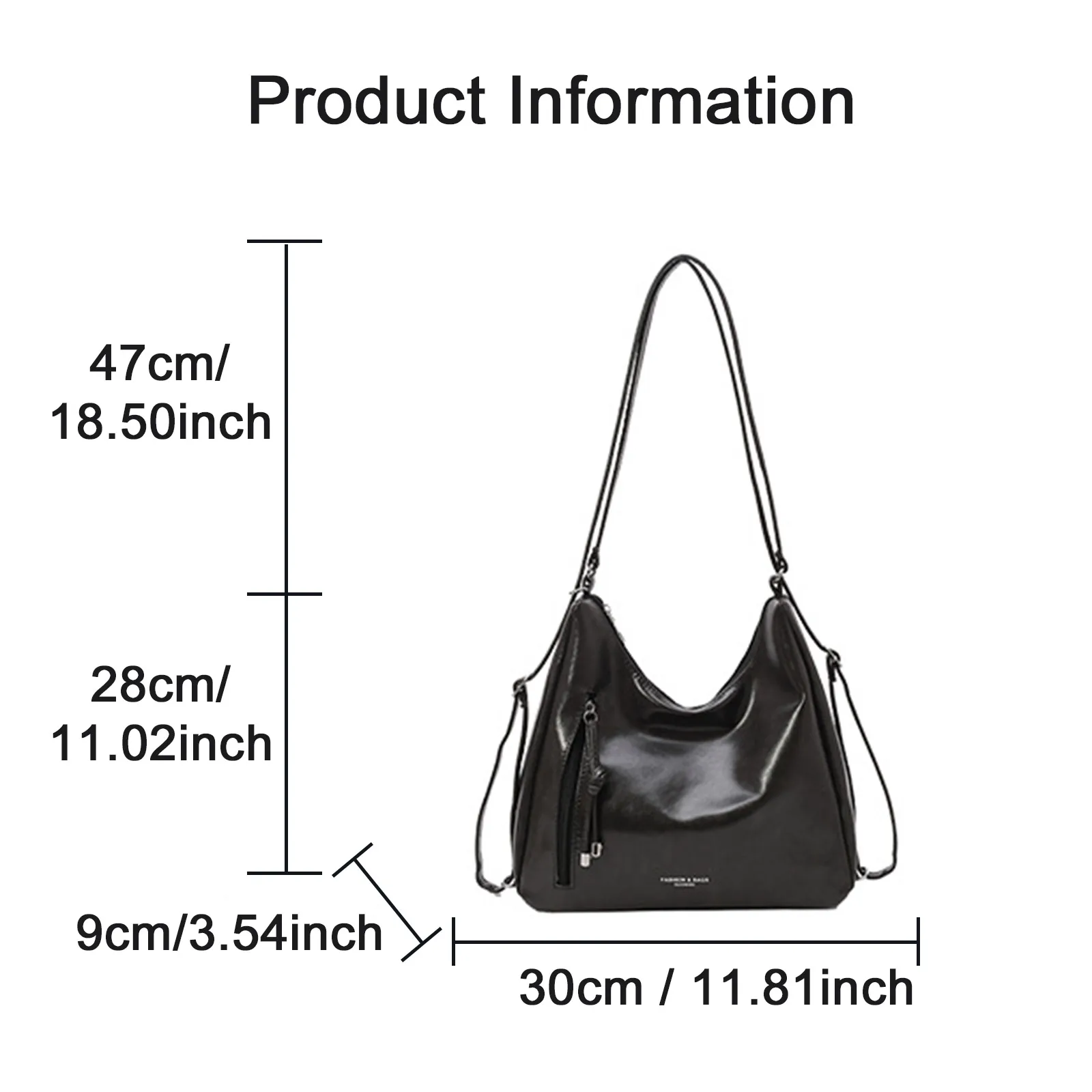 Tragetasche mit großer Kapazität für Damen – neuer koreanischer Stil, Vintage-Stil, lässige Umhängetasche, minimalistischer Mode-Rucksack – Detail 2
