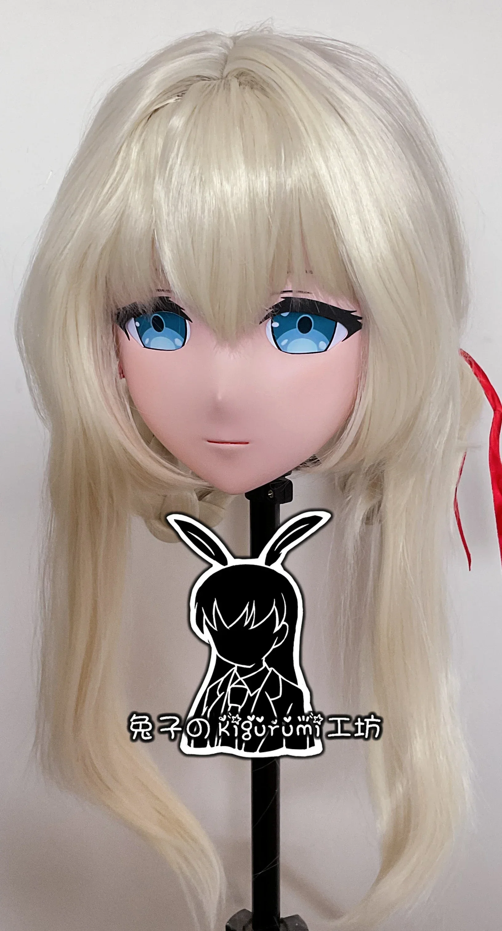 (A45) Custom Handmade Full Head Mask Lovely Cartoon Party Crossdressing Silicone Anime Violet Evergarden Kigurumi Cosplay Mask