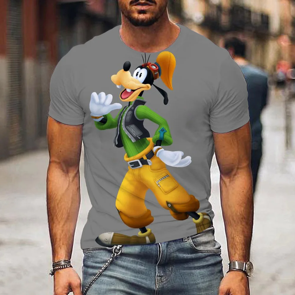 

en's T-shirt Disney Mickey Mouse Parent-Child 2023 New T-shirt Animation Top Summer Fashion Couple Short Sleeve