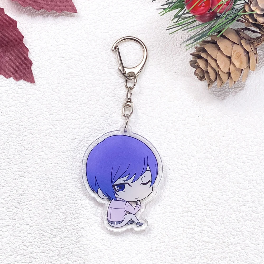 9Pcs Anime Figures Tokyo Ghoul Car Keychain Cute Accessories Acrylic Charms Pendant For Bag Funny Key Holder Backpack Decoration