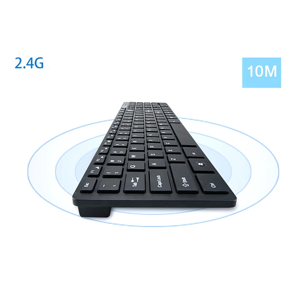 Ultra-thin 2.4G Wireless Keyboard Mouse Set with Keyboard Film Computer Office Gaming Silent Keyboard and Mouse（No Battery） view 4
