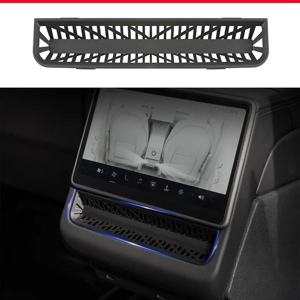 For 2025 2026 Tesla Model 3 Y YL Juniper Rear Display Condition Air Vent Outlet Cover Under Seat Air Vent Grille Mesh Accessory