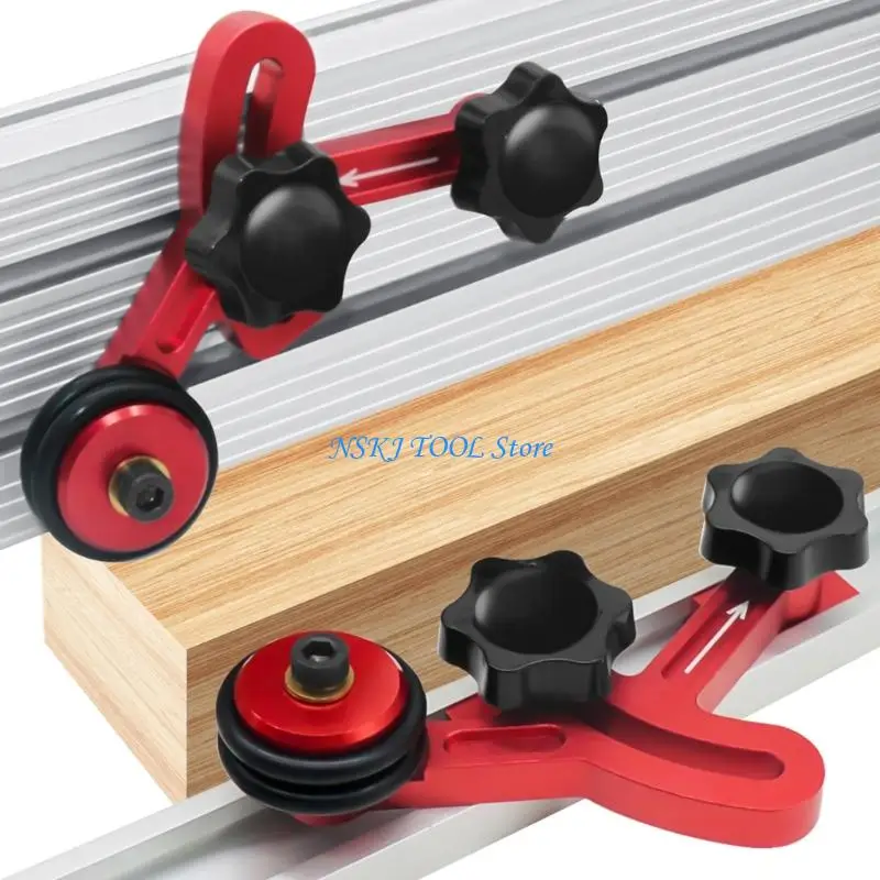 L8RC Bearing Roller System With Double Pressure Arm Accuracy Aluminum Featherboard For Woodworking Table Chainsaws Stability