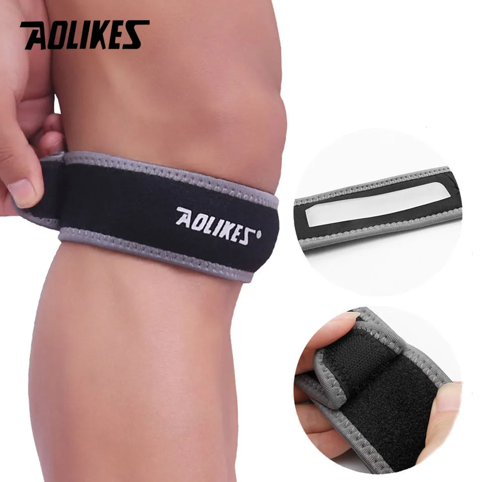 AOLIKES 1PCS Adjustable Knee Patella Cushioning Neoprene Band Knee Support Sports Running Knee Brace Pads