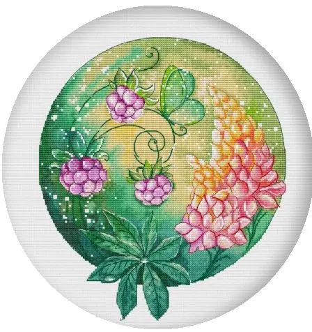 

Lupine Cross stich Kits Homfun Craft Cross Stich Painting Decorations For Home