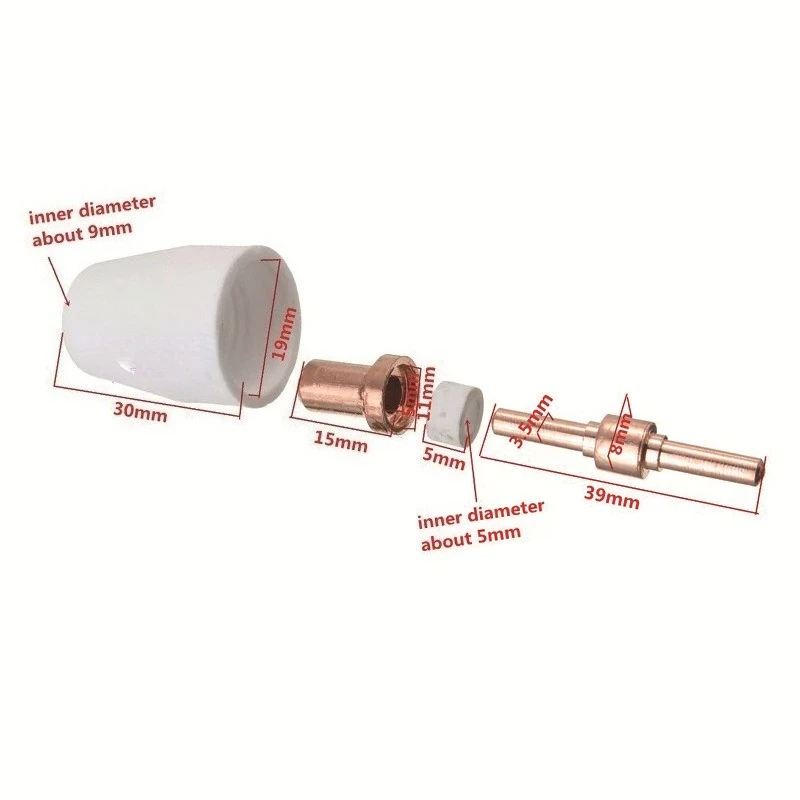 PT31 Wenzhou 40A plasma cutting accessories LG40 electrode nozzle protection nozzle splitter 80PCS