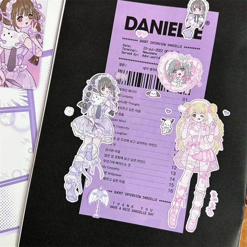 Cute Ballet Style Character Stickers Sweet and Cool Girl Handbook Decoration Material Stickers