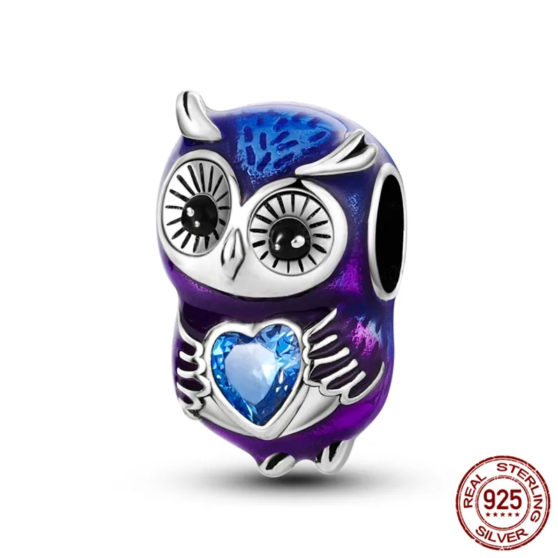 

925 Sterling Silver Beaded Owl Pendant - Perfect for Pairing with Original Bracelets - DIY Women's Jewelry Gift
