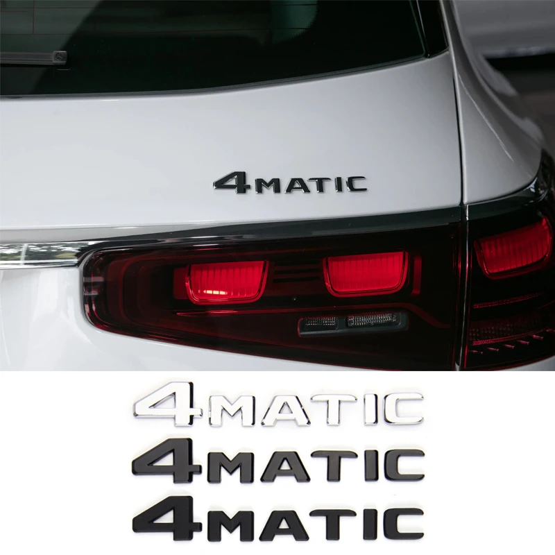 

4MATIC Auto Trunk Door Fender Bumper Badge Decal Emblem Adhesive Tape Sticker Replacement For Mercedes-Benz